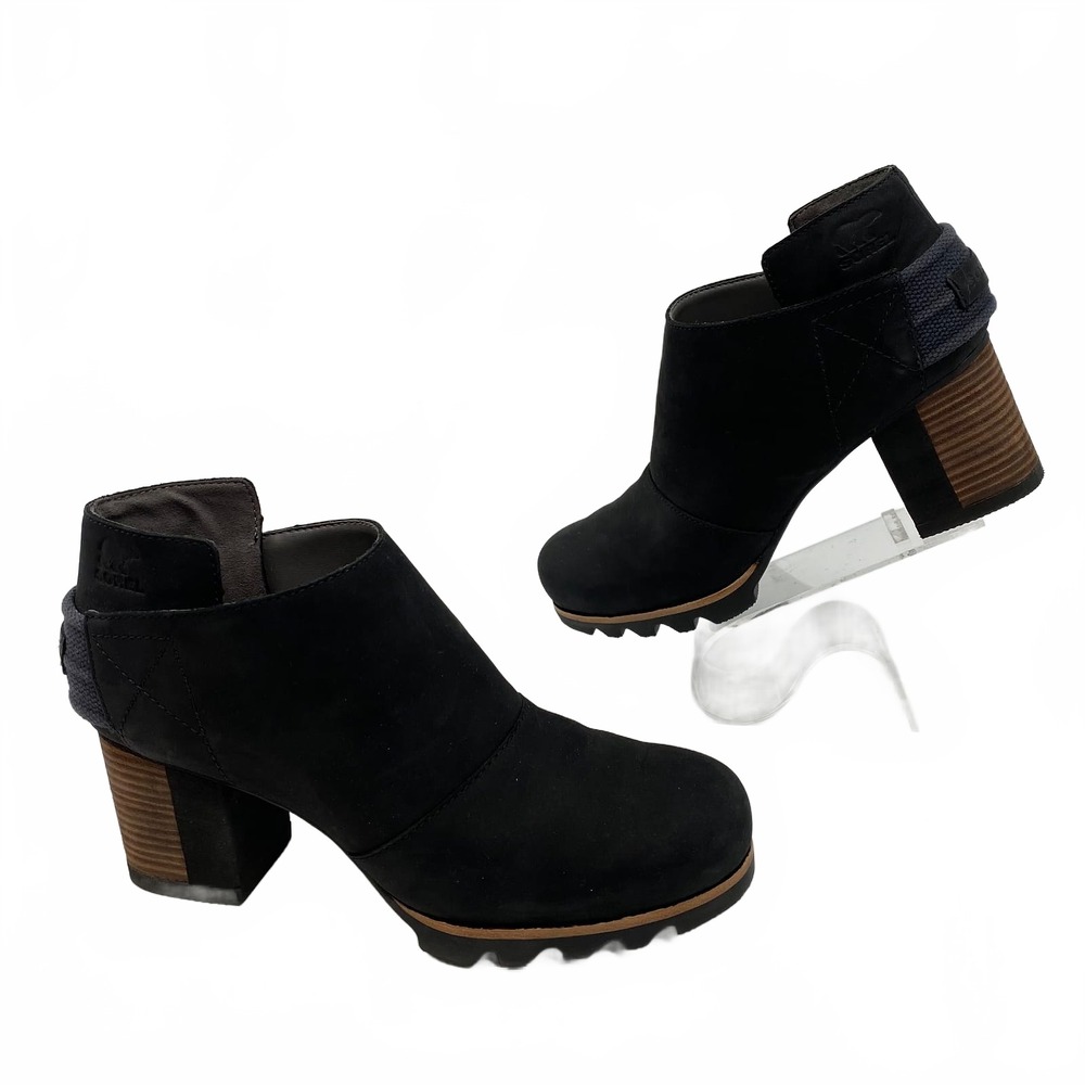 Sorel Black Leather Bootie | Women’s Size 8